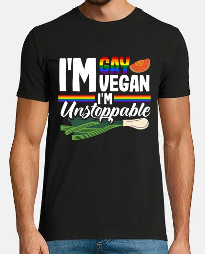 T-shirt Sono gay sono vegano sono inarrestabile