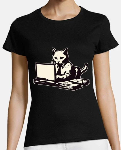 T-shirt sono impegnato a lavorare gatto