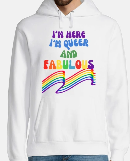 Felpa Sono qui sono strano e favoloso