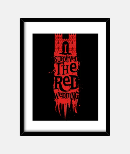 Quadro sono sopravvissuto al matrimonio rosso