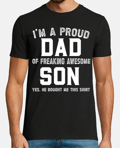 T-shirt Sono un papà orgoglioso di un figlio fa