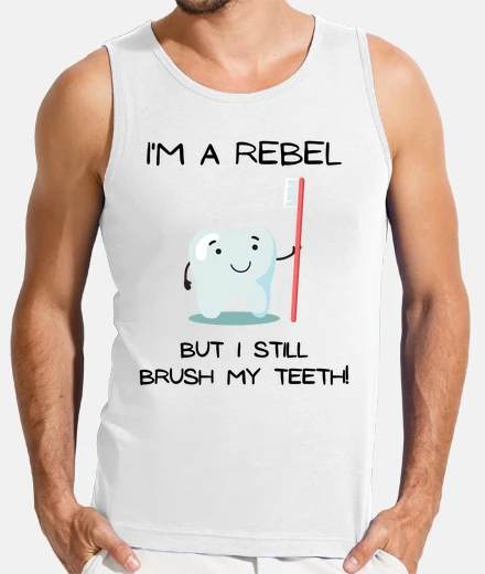 T-shirt Sono un ribelle ma mi lavo ancora i den
