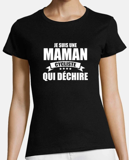 T-shirt Sono una mamma ciclista a dondolo