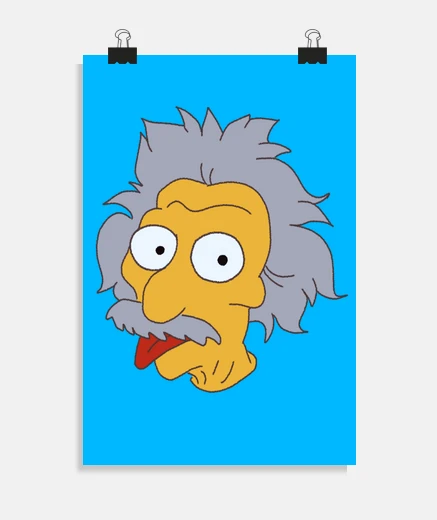 Poster sons caricatura di Einstein