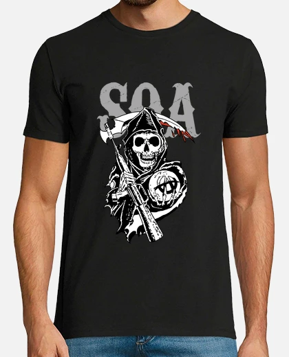Playera sons of anarchy parca soa gris laTostadora México