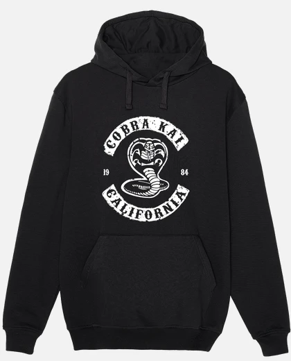 Cobra Kai No Mercy Adult Pullover Felpa con cappuccio Felpa Jumper Karate Kid anni '80 - Italia Cobra Kai No Mercy Adult Pullover Felpa con cappuccio Felpa Jumper Karate Kid anni '80 - Italia