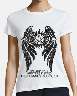 soprannaturale - ver scuro. - donna 2 colori su t-shirt