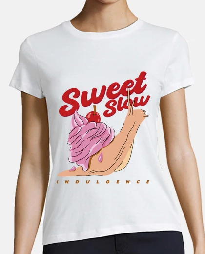 Tee-shirt sorbet aux fraises, escargot , cerise