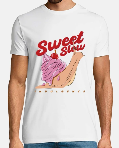 Camiseta sorbete de fresa caracol cereza