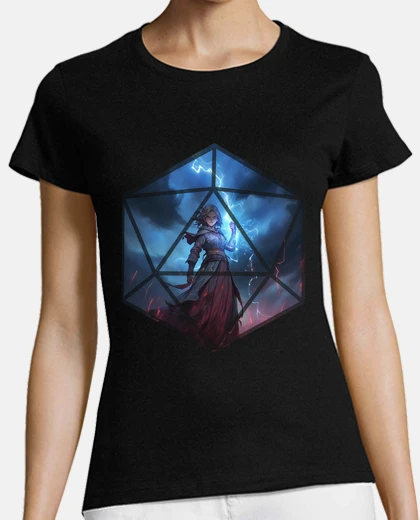 Playera sorcerer rpg d20 dice lover