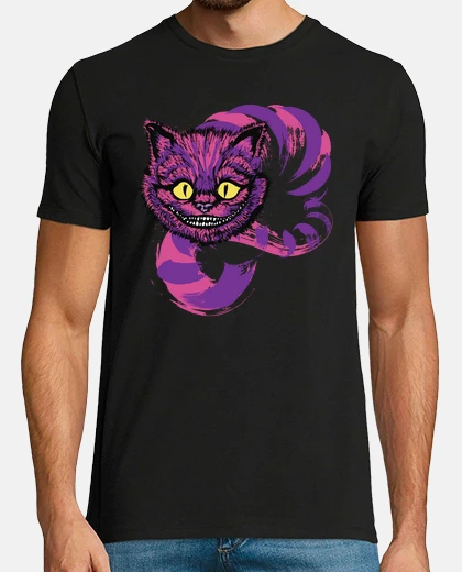 T-shirt sorridendo like un gatto del cheshire (vedi viola