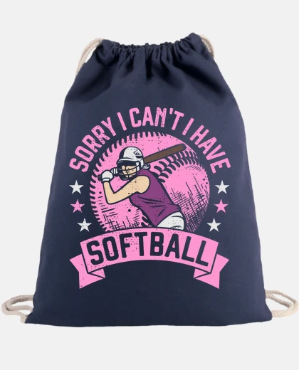 Borsa Sorry I Cant I Have Softball for Girls