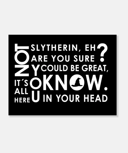 Wall sorting hat quote - harry potter