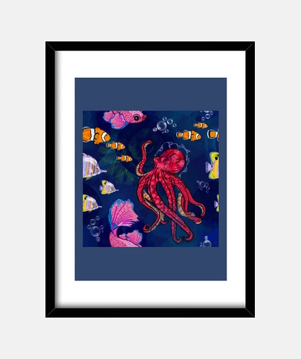 Quadro sotto il mare uno spirografo modellato