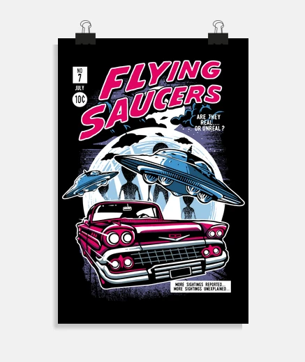 Poster soucoupes volantes