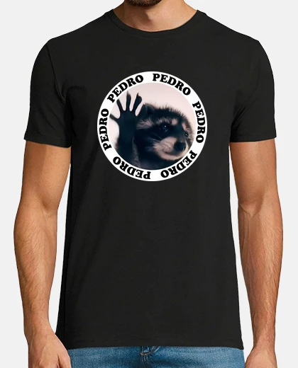 Tee-shirt souris laveur peter noir
