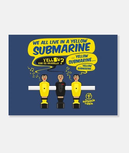 Tableau sous-marin jaune villarreal jaune