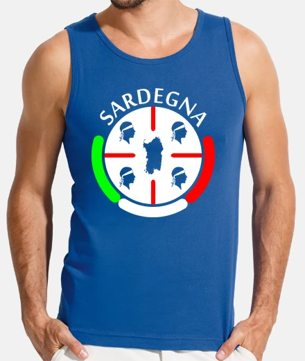 T-shirt Souvenir Sardegna, mappa 4 mori bandier