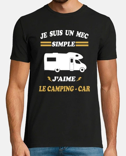 Camiseta soy un chico sencillo me gusta autocaravana
