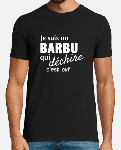 Playera soy un hombre barbudo desgarrado