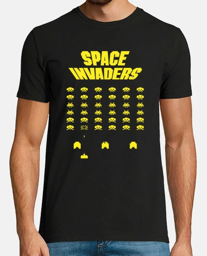 Camiseta Space Invaders Arcade Recreativos Gaming Retro 80 Gamer Friki