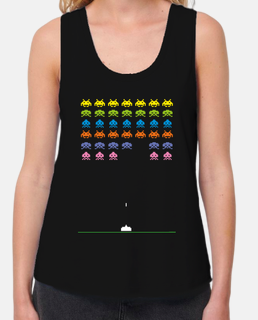 space invaders - wide straps & loose fit, black