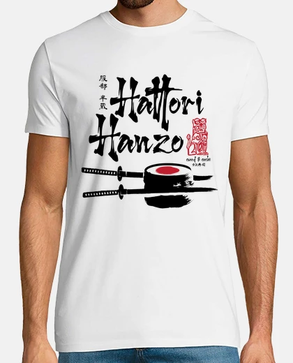 T-shirt spada e sushi di Hattori Hanzo