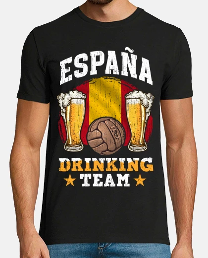T-shirt spagna bere birra e calcio dlei squadra