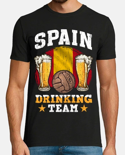 T-shirt spagna bere birra e calcio dlei squadra