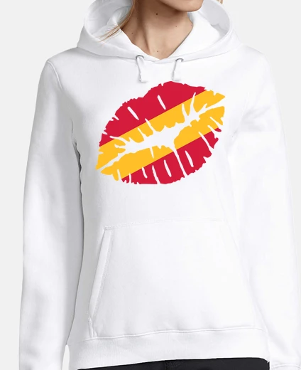 Hoodie spain flag kiss