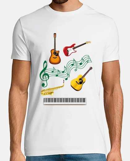 T-shirt spartiti musicali intru men to music le