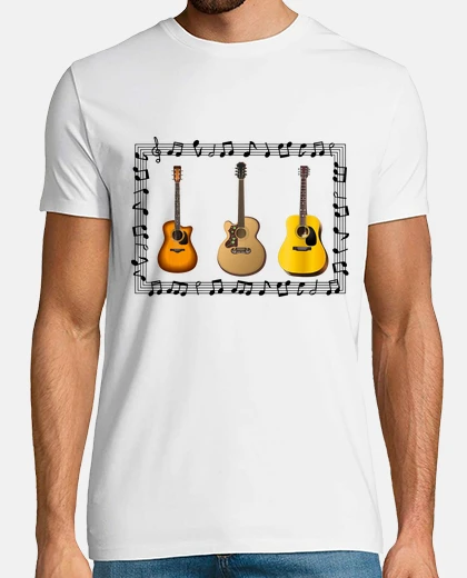 T-shirt spartiti musicali per chitarre