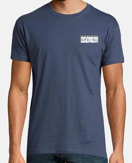 T-shirt spartiti per pianoforte logo musicale tascabile per conservatorio marchio di moda