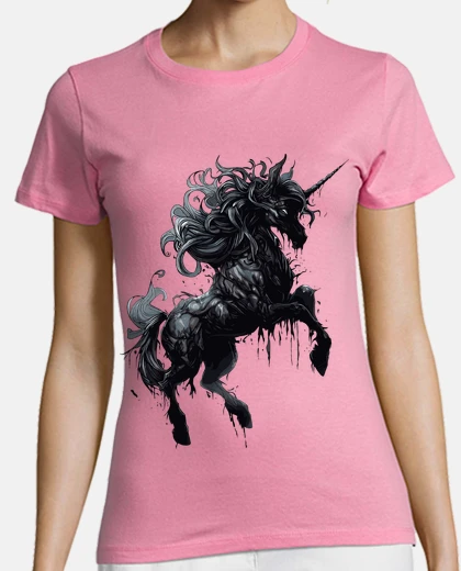T-shirt spettrale unicorno oscuro