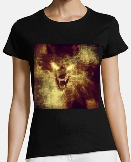 T-shirt spettrale vecchio modello di lupo manna