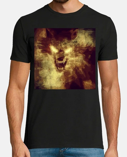 T-shirt spettrale vecchio modello di lupo manna