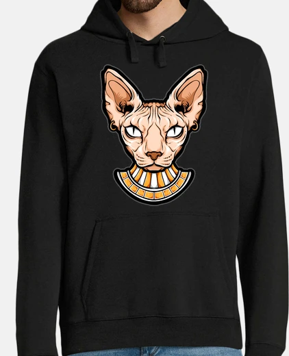 Felpa sphynx gatto o testa egiziana