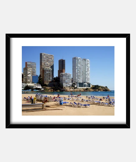 Quadro spiaggia di levante a benidorm