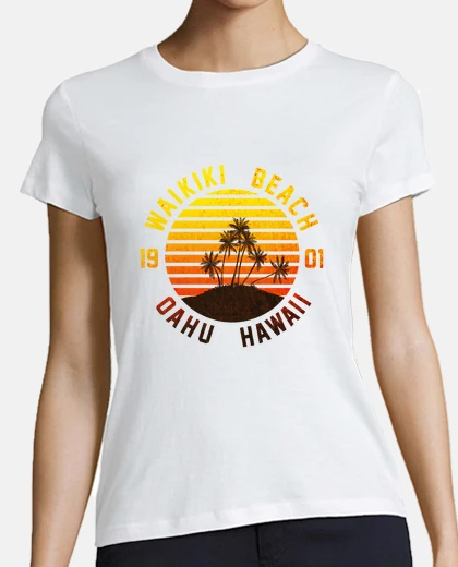 T-shirt spiaggia di waikiki