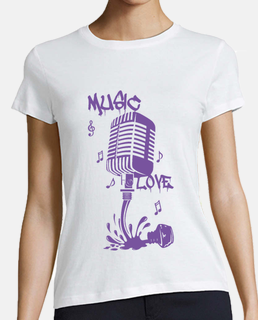 spilled ink forms microphone in purple