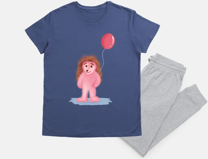 Pyjama spinet and his balloon