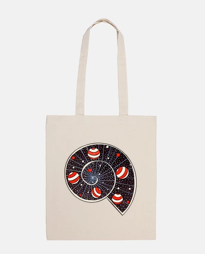 Bag spiral galaxy snail beach ball planets