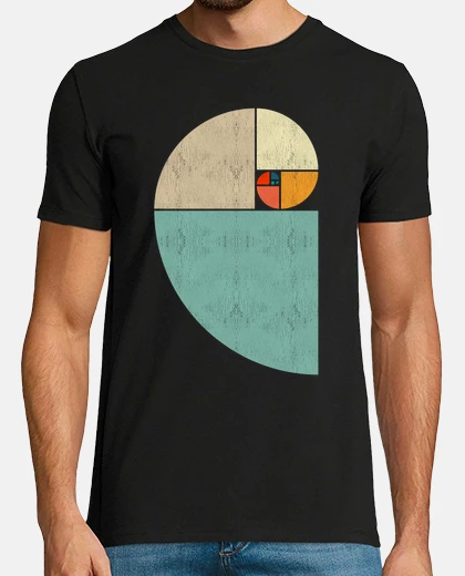 Tee-shirt spirale de fibonacci da vinci art culture professeur mathématiques geek