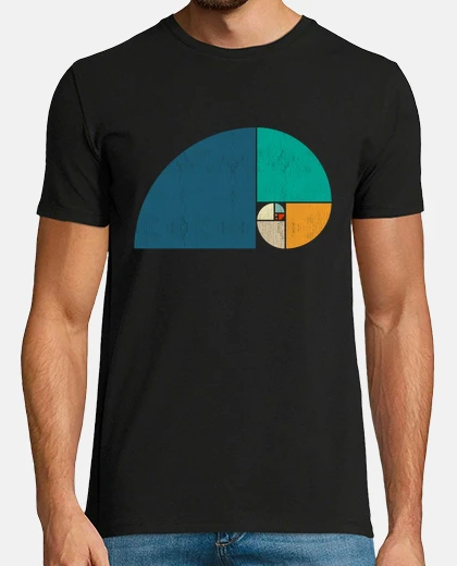 Tee-shirt spirale de fibonacci da vinci art culture professeur mathématiques geek