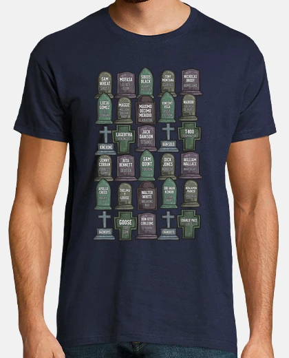 T-shirt spoiler morti film e serie regalo geek