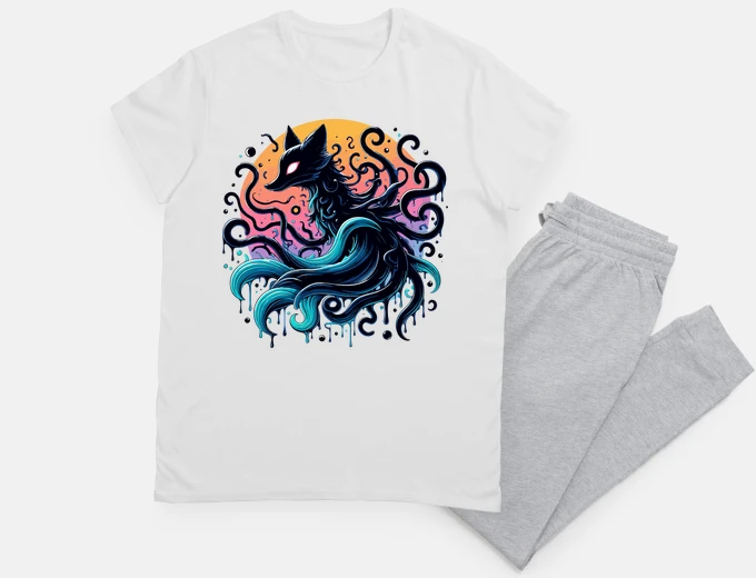 Pajama Spooky Demon Fox With Tentacles