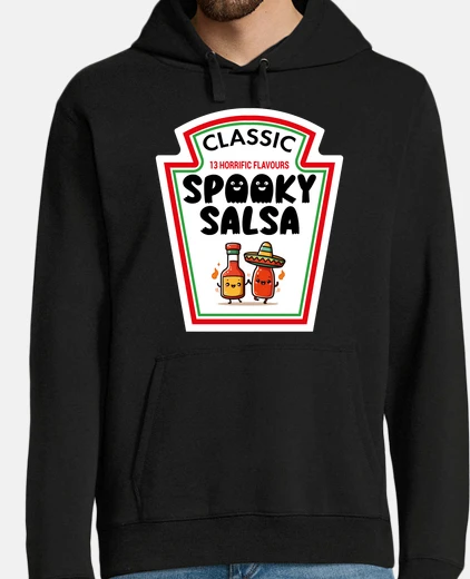 Hoodie Spooky Salsa Hot Sauce Ketchup Mustard