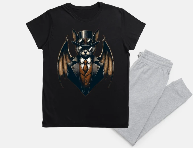 Pajama Spooky Steampunk Bat Halloween