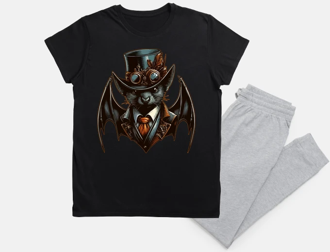 Pajama Spooky Steampunk Bat Halloween