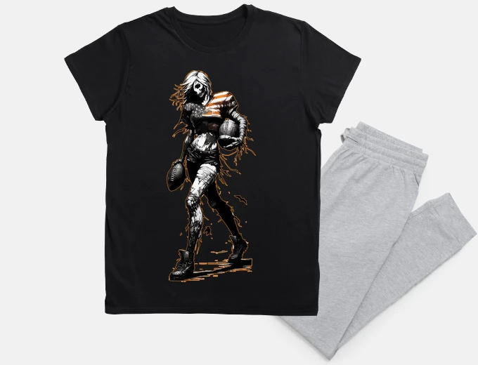 Pyjama Spooky Zombie American Football